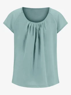 T-shirt en coton fluide effets plissés élégants