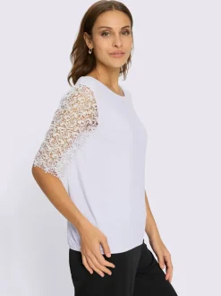 T-shirt en dentelle 95% viscose (ecovero)