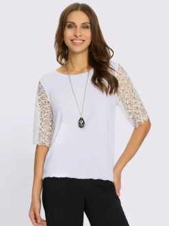 T-shirt en dentelle 95% viscose (ecovero)