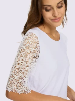 T-shirt en dentelle 95% viscose (ecovero)