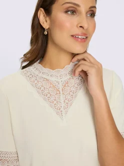 T-shirt en dentelle viscose