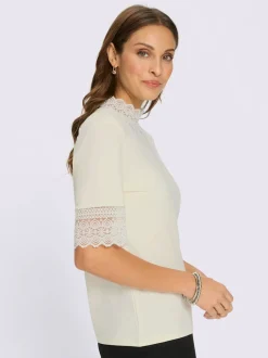 T-shirt en dentelle viscose