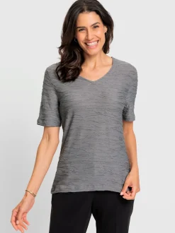 T-shirt en v 65% viscose