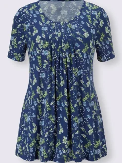 T-shirt femme évasé avec plis avant affinant