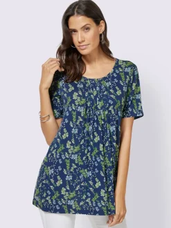 T-shirt femme évasé avec plis avant affinant