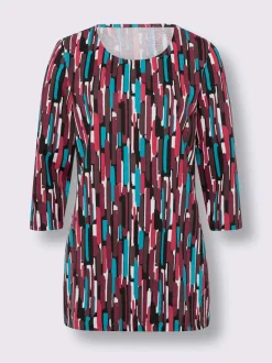 T-shirt long coupe en a affinante