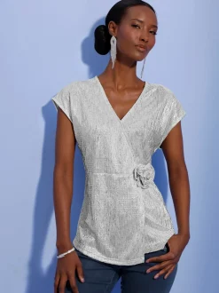 T-shirt long qualité plissée tendance