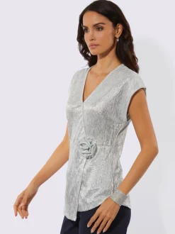 T-shirt long qualité plissée tendance