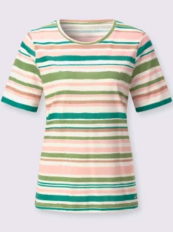 T-shirt rayé 50% coton et 50% modal