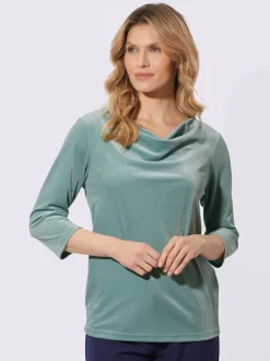 T-shirt à col bénitier qualité velours douce