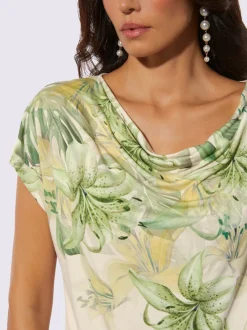 T-shirt à col bénitier 95% viscose (ecovero)