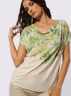 T-shirt à col bénitier 95% viscose (ecovero)