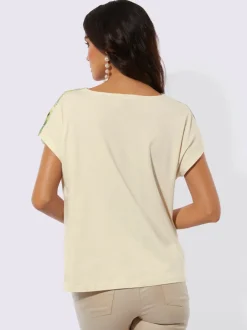 T-shirt à col bénitier 95% viscose (ecovero)