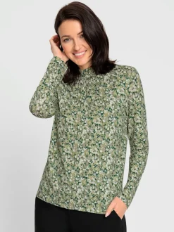 T-shirt à col montant 95% viscose (ecovero)