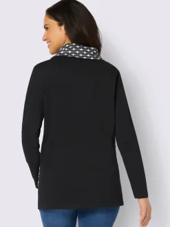 T-shirt à col roulé coupe affinante