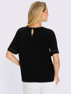T-shirt coutures contrastées