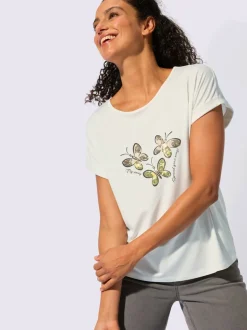 T-shirt à encolure ronde avec viscose (ecovero)