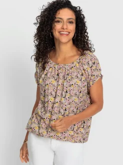 T-shirt à encolure ronde avec viscose (ecovero)