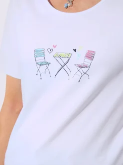 T-shirt à encolure ronde 100% coton