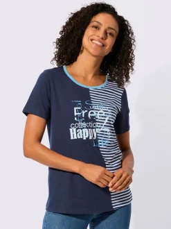 T-shirt à encolure ronde 50% coton et 50% modal
