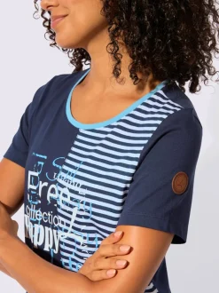 T-shirt à encolure ronde 50% coton et 50% modal