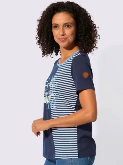 T-shirt à encolure ronde 50% coton et 50% modal