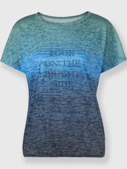 T-shirt à encolure ronde effet vaporeux chic