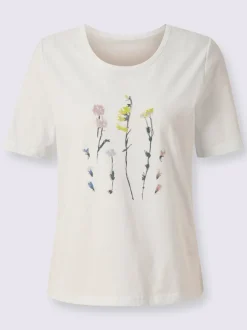 T-shirt à encolure ronde encolure ronde passepoilée