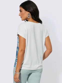 T shirt encolure ronde et manches courtes motif paisley viscose