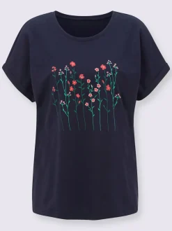 T-shirt à encolure ronde imprimé floral
