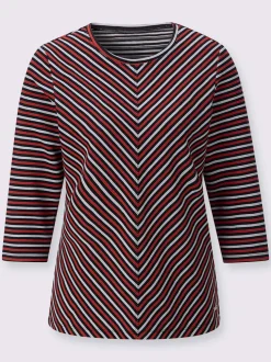 T-shirt à encolure ronde motif jacquard