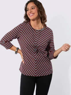 T-shirt à encolure ronde motif jacquard