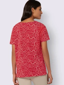 T-shirt encolure ronde passepoilée
