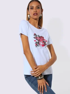 T-shirt à encolure ronde produit certifié ocs