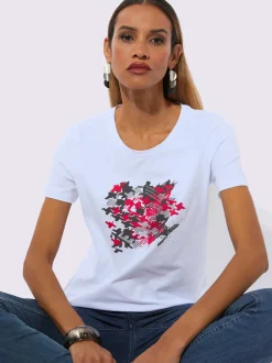 T-shirt à encolure ronde produit certifié ocs