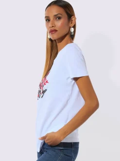T-shirt à encolure ronde produit certifié ocs