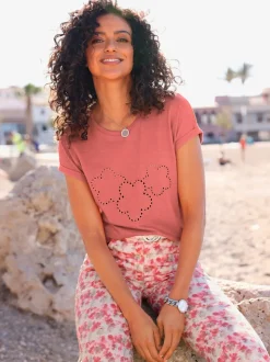 T-shirt à encolure ronde pur coton