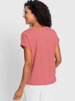 T-shirt à encolure ronde pur coton