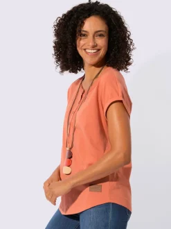 T-shirt à encolure ronde pur coton