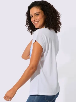 T-shirt à encolure ronde pur coton