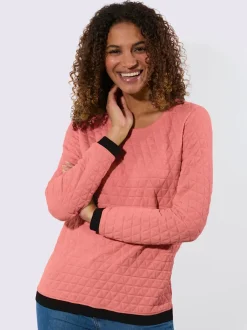 T-shirt à encolure ronde superbe motif jacquard