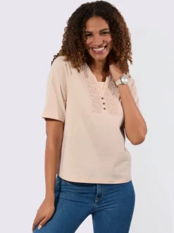 T-shirt en dentelle coton issu de l’agriculture biologique
