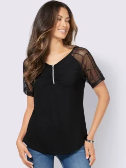 T-shirt en dentelle viscose