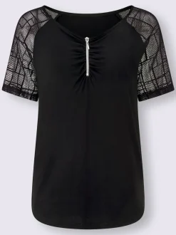 T-shirt en dentelle viscose