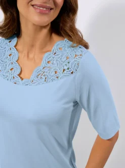 T-shirt en dentelle viscose