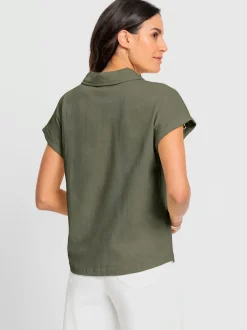 T-shirt en v bande en dentelle filigrane