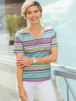 T-shirt en v 100% coton