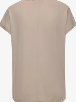 T-shirt en v logo imprimé sur la poitrine