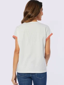 T-shirt en v motif ethnique tendance