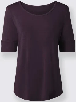 T shirt femme col rond et manches courtes